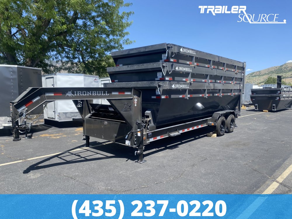 7x20 Iron Bull DBG Gooseneck Roll Off Dumpster 16K Utility