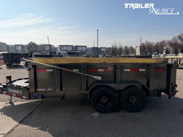 7x14 Diamond C LPT 208 Dump Trailer - 32" Sides - 18K GVWR - 18 Ply Tire Upgrade, Board Brackets, Long Arm Tarp