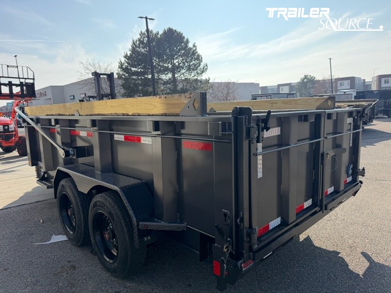 7x14 Diamond C LPT 208 Dump Trailer - 32" Sides - 18K GVWR - 18 Ply Tire Upgrade, Board Brackets, Long Arm Tarp