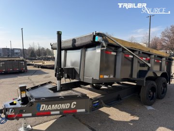 7x14 Diamond C LPT 208 Dump Trailer - 32" Sides - 18K GVWR - 18 Ply Tire Upgrade, Board Brackets, Long Arm Tarp