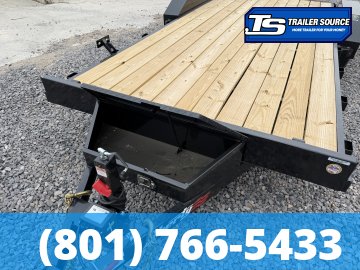 7x18 Liberty LC Flatbed Car Hauler Trailer - 7K GVWR - Slide Out Ramps