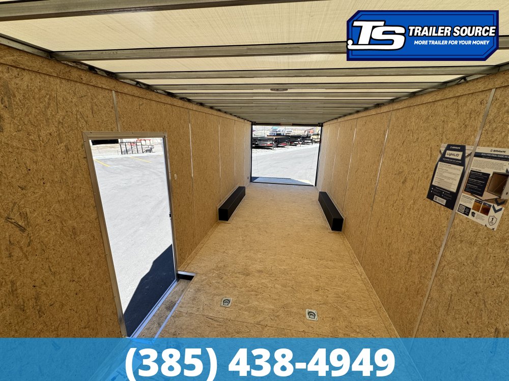 8.5x24 Look Element SE Enclosed Cargo Trailer - 7'0" Interior - 10K GVWR - .080 PolyCor, Alloy Wheels, Rear Spoiler w/ Load Lights, Translucent Roof