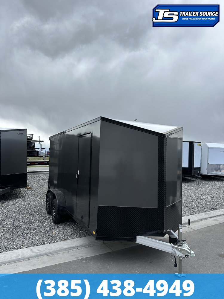 7x16 Look ST DLX Enclosed Cargo Trailer - 7'0" Interior - 7K GVWR - Alloy Wheels, Black Out Package, Rear Spoiler w/ Load Lights, Vinyl Ceiling, Vinyl Walls