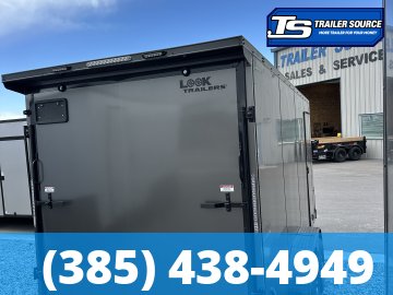 7x16 Look ST DLX Enclosed Cargo Trailer - 7'0" Interior - 7K GVWR - Alloy Wheels, Black Out Package, Rear Spoiler w/ Load Lights, Vinyl Ceiling, Vinyl Walls