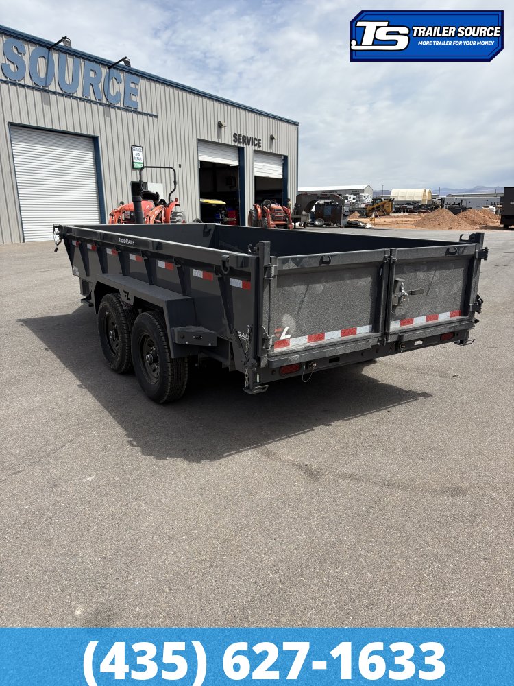 7x14 Lamar DT Dump Trailer - 24" Sides - 14K GVWR - Telescopic