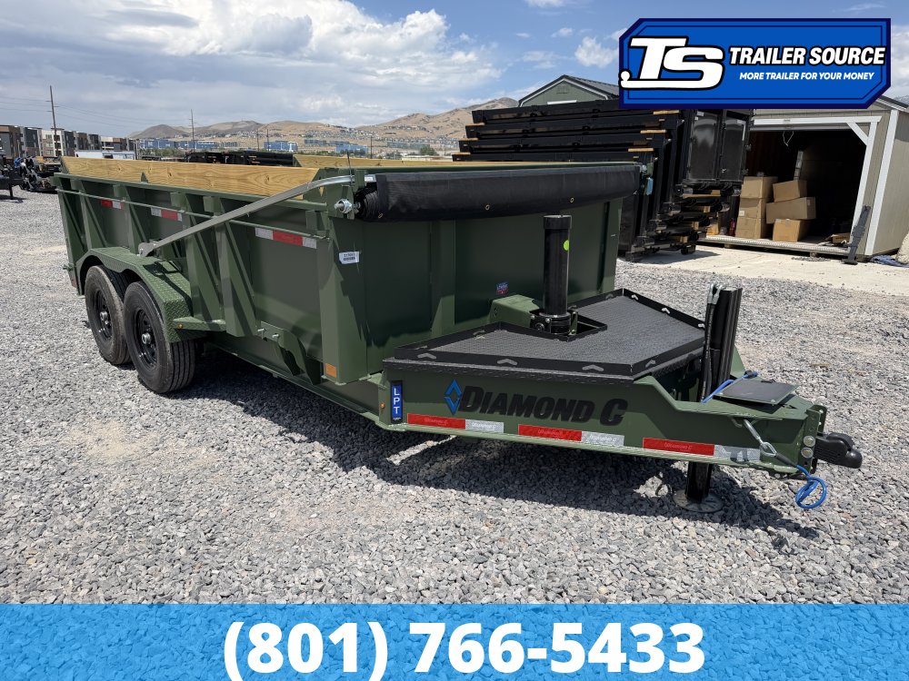 7x14 Diamond C LPT 207 Pacesetter Pkg Dump Trailer - 32" Sides - 15.5K GVWR -