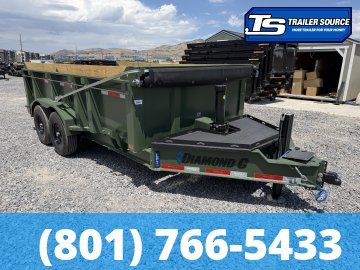 7x14 Diamond C LPT 207 Pacesetter Pkg Dump Trailer - 32" Sides - 15.5K GVWR -