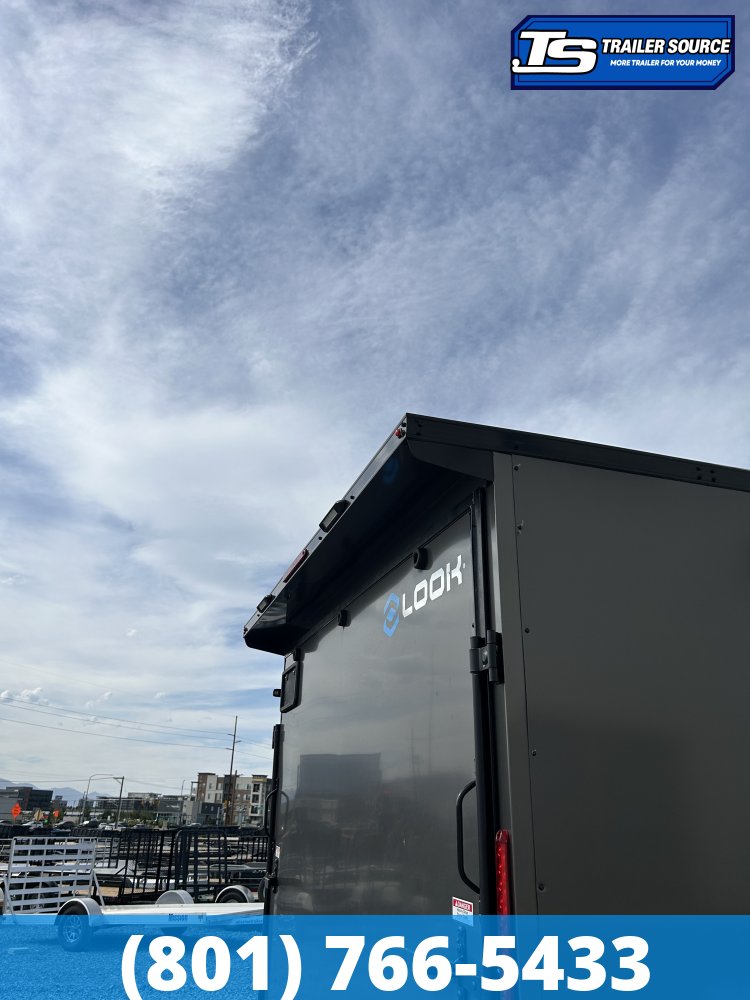 8.5x16 Look ST DLX Enclosed Cargo Trailer - 7'0" Interior - 7K GVWR - .080 PolyCor, Alloy Wheels, Black Out Package, Rear Spoiler w/ Load Lights