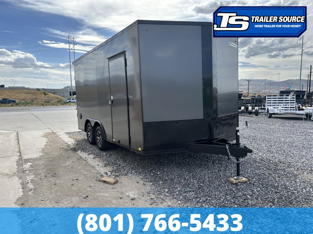 8.5x16 Look ST DLX Enclosed Cargo Trailer - 7'0" Interior - 7K GVWR - .080 PolyCor, Alloy Wheels, Black Out Package, Rear Spoiler w/ Load Lights