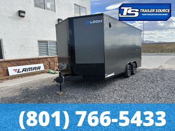 8.5x16 Look ST DLX Enclosed Cargo Trailer - 7'0" Interior - 7K GVWR - .080 PolyCor, Alloy Wheels, Black Out Package, Rear Spoiler w/ Load Lights