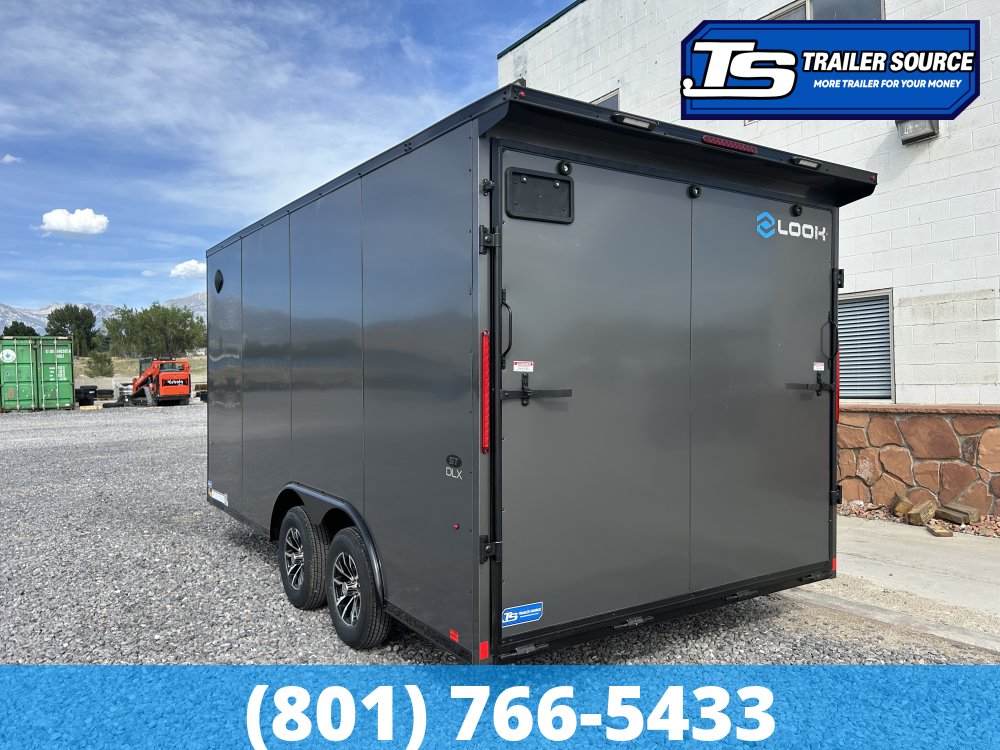 8.5x16 Look ST DLX Enclosed Cargo Trailer - 7'0" Interior - 7K GVWR - .080 PolyCor, Alloy Wheels, Black Out Package, Rear Spoiler w/ Load Lights