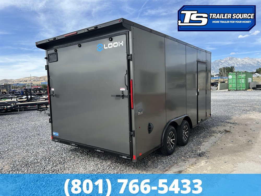 8.5x16 Look ST DLX Enclosed Cargo Trailer - 7'0" Interior - 7K GVWR - .080 PolyCor, Alloy Wheels, Black Out Package, Rear Spoiler w/ Load Lights