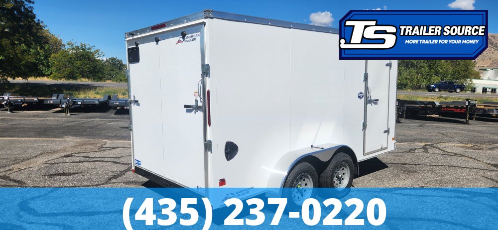 7x14 American Hauler Arrow Enclosed Cargo Trailer - 6'6" Interior - 7K GVWR - .080 PolyCor