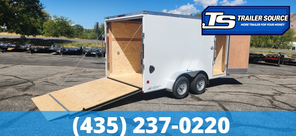 7x14 American Hauler Arrow Enclosed Cargo Trailer - 6'6" Interior - 7K GVWR - .080 PolyCor