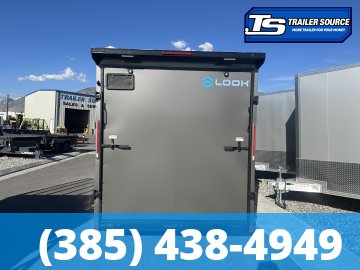 7x16 Look Element Elite Enclosed Cargo Trailer - 7'0" Interior - 7K GVWR - .080 PolyCor, Alloy Wheels, Black Out Package, Finished Interior, Rear Spoiler w/ Load Lights, Rubber Coi