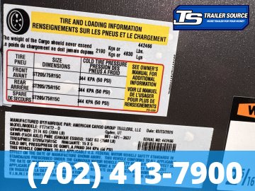 7x14 Wells Cargo Fast Trac Deluxe Enclosed Cargo Trailer - 7'0" Interior - 3.5K GVWR -