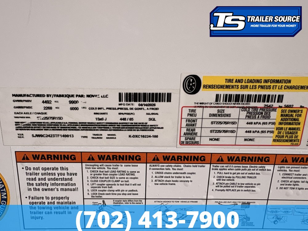 8.5x24 Look ST DLX Enclosed Cargo Trailer - 7'0" Interior - 10K GVWR - .080 PolyCor, Black Out Package, Rear Spoiler w/ Load Lights