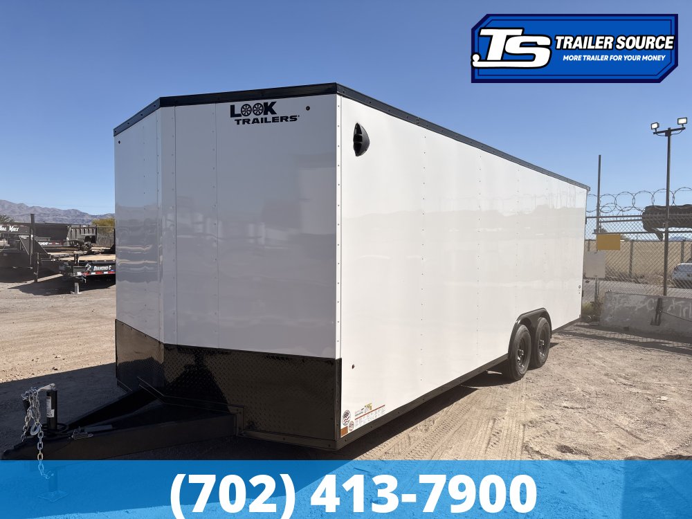 8.5x24 Look ST DLX Enclosed Cargo Trailer - 7'0" Interior - 10K GVWR - .080 PolyCor, Black Out Package, Rear Spoiler w/ Load Lights