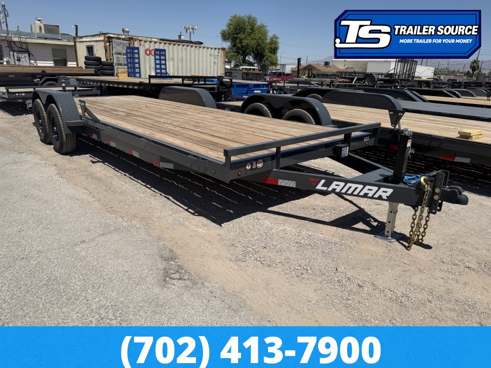 7x20 Lamar CC Flatbed Car Hauler Trailer - 10K GVWR -