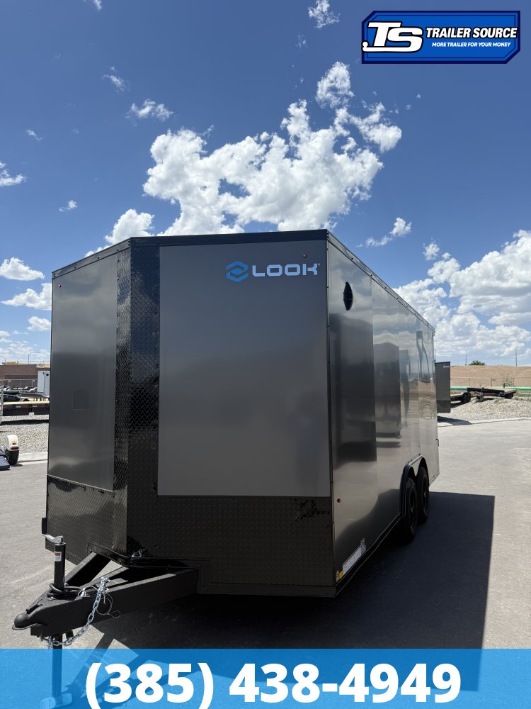 8.5x18 Look ST DLX Enclosed Cargo Trailer - 7'0" Interior - 10K GVWR - .080 PolyCor, Black Out Package, Rear Spoiler w/ Load Lights