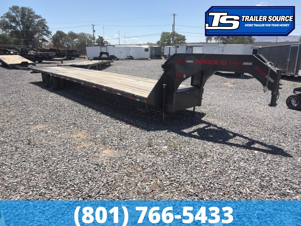 DEMO 8.5x40 Maxx-D YDX Gooseneck Hydraulic Dovetail Equipment Trailer - 25.9K GVWR - 15K Axles, HDSS (Hutch) Suspension, Hydraulic Disc Brakes, Hydraulic Jack(s), Load Lights