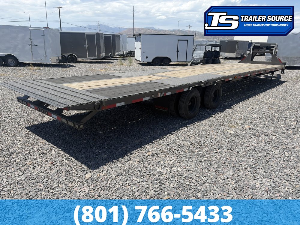 DEMO 8.5x40 Maxx-D YDX Gooseneck Hydraulic Dovetail Equipment Trailer - 25.9K GVWR - 15K Axles, HDSS (Hutch) Suspension, Hydraulic Disc Brakes, Hydraulic Jack(s), Load Lights