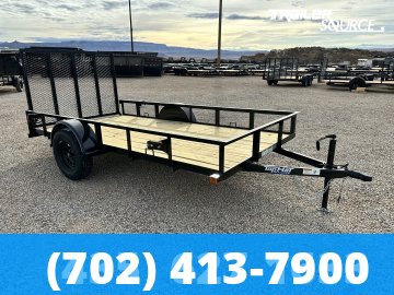 6x12 Top Hat Single Axle Utility