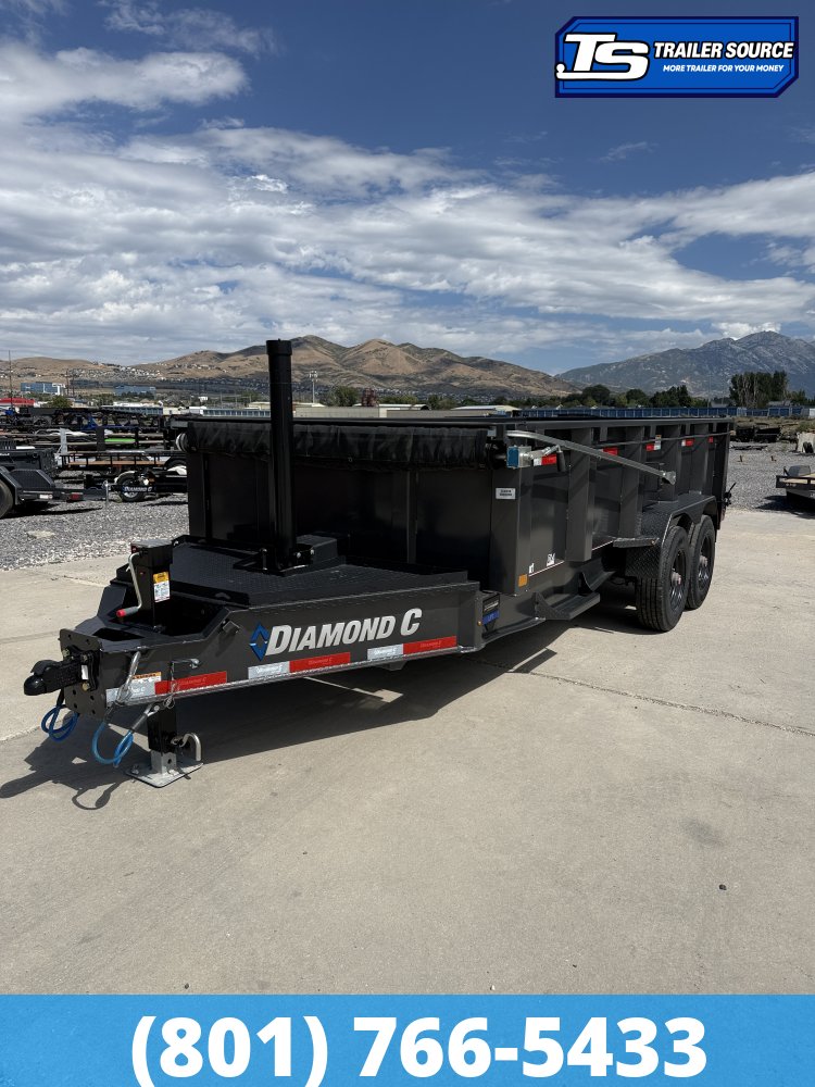 7x16 Diamond C LPT 210 Dump Trailer - 32" Sides - 23K GVWR