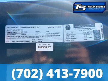 8.5x40 Trail Maxx  Equipment Trailer - 14K GVWR -