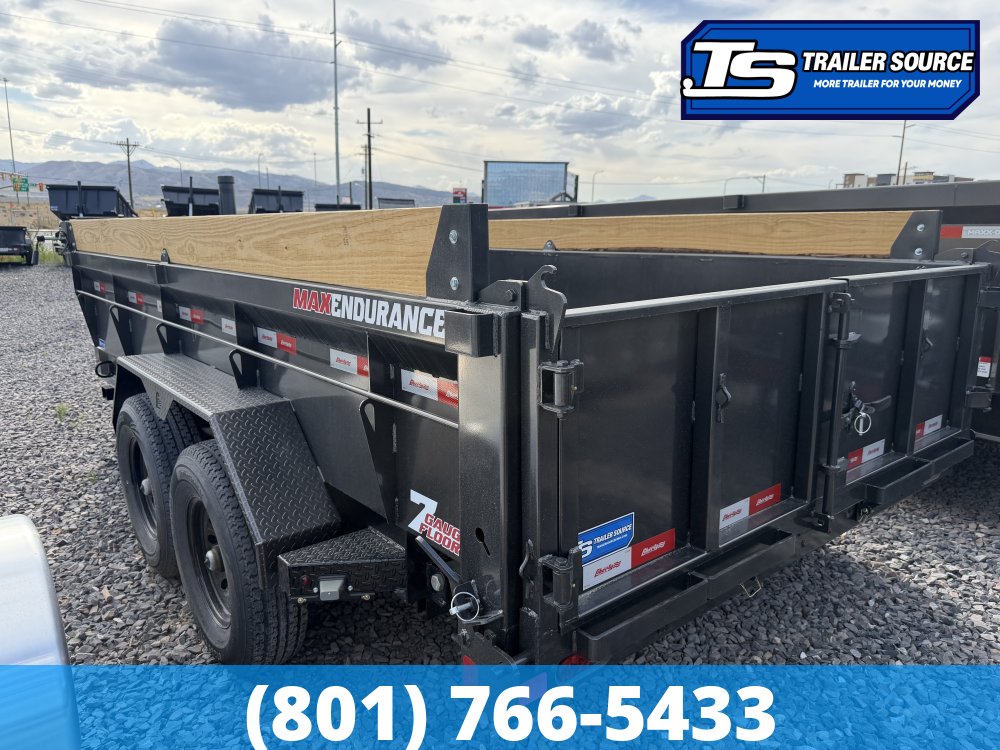 7x14 Liberty LD Dump Trailer - 24" Sides - 15.4K GVWR - 2 Tone Color, 7 Gauge Floor, Board Brackets, Fork Holders, Telescopic
