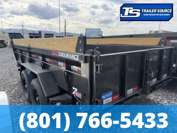 7x14 Liberty LD Dump Trailer - 24" Sides - 15.4K GVWR - 2 Tone Color, 7 Gauge Floor, Board Brackets, Fork Holders, Telescopic