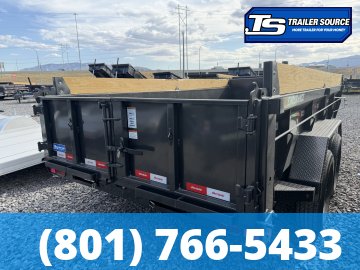 7x14 Liberty LD Dump Trailer - 24" Sides - 15.4K GVWR - 2 Tone Color, 7 Gauge Floor, Board Brackets, Fork Holders, Telescopic