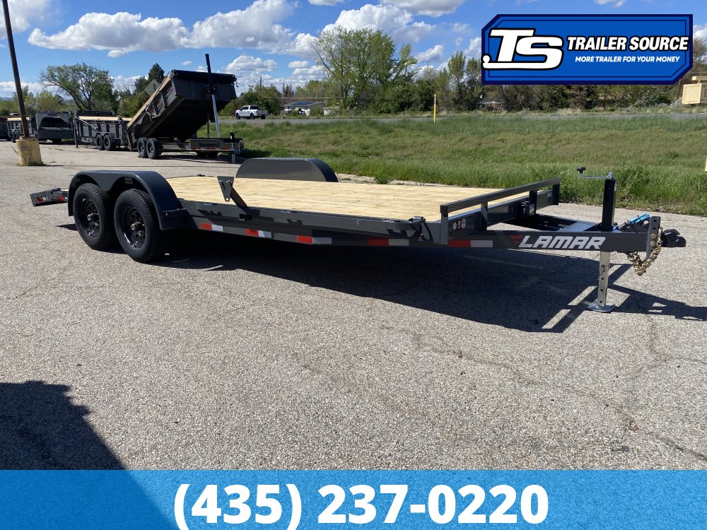 7x20 Lamar CC Flatbed Car Hauler Trailer - 10K GVWR -