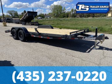 7x20 Lamar CC Flatbed Car Hauler Trailer - 10K GVWR -
