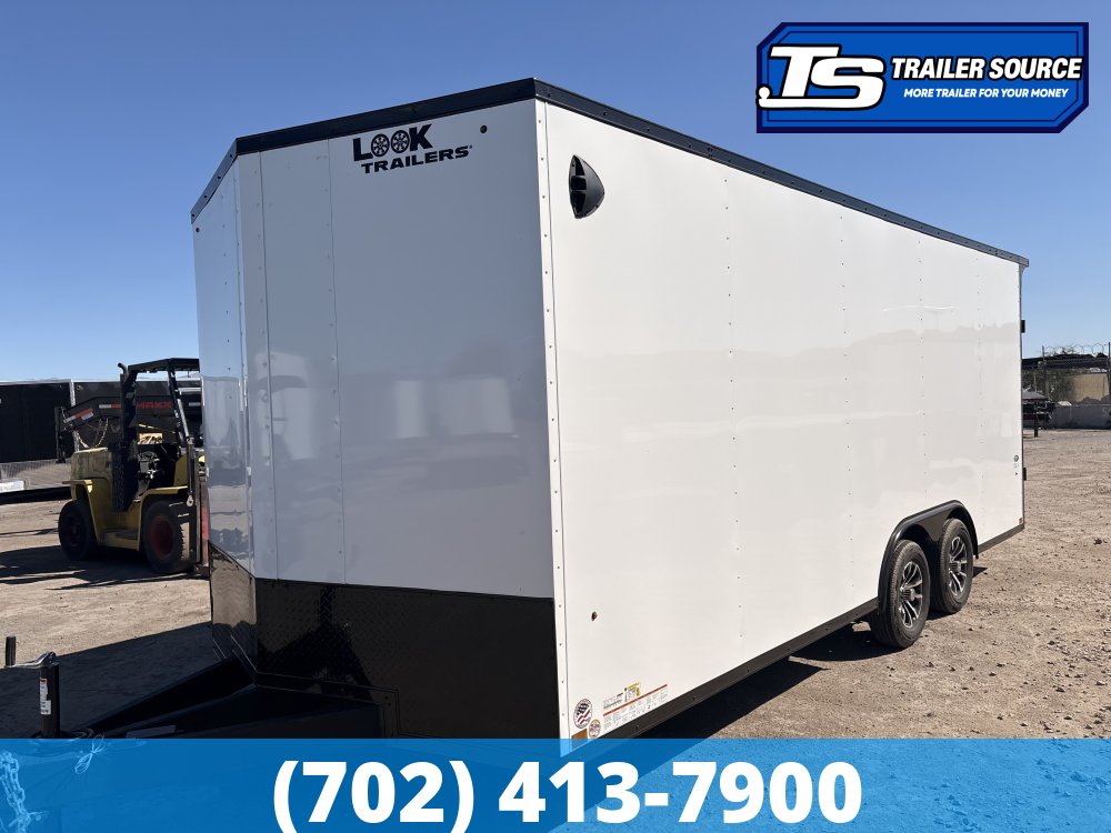 8.5x20 Look ST DLX Enclosed Cargo Trailer - 7'0" Interior - 7K GVWR - .080 PolyCor, Alloy Wheels