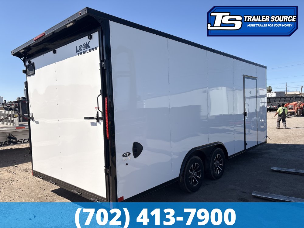 8.5x20 Look ST DLX Enclosed Cargo Trailer - 7'0" Interior - 7K GVWR - .080 PolyCor, Alloy Wheels