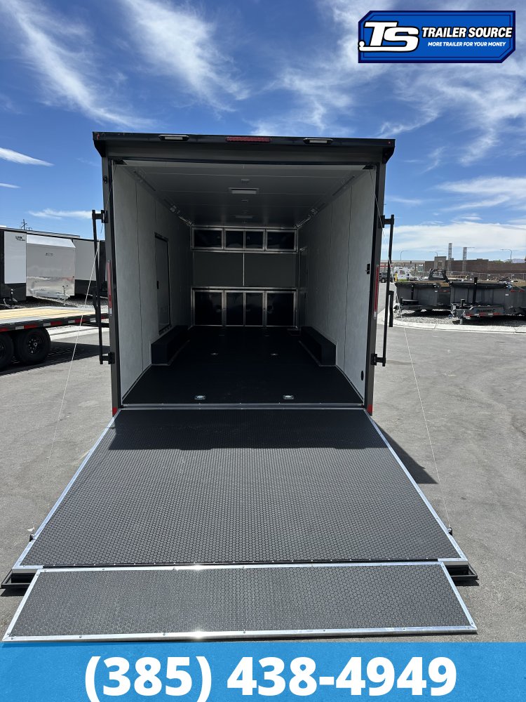 8.5x24 Look Vision Circuit Edition Enclosed Race Car Hauler Trailer - 7'6" Interior - 10K GVWR - .080 PolyCor, Alloy Wheels, Black Out Package, Escape Door, Finished Interior, Rear