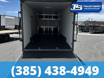 8.5x24 Look Vision Circuit Edition Enclosed Race Car Hauler Trailer - 7'6" Interior - 10K GVWR - .080 PolyCor, Alloy Wheels, Black Out Package, Escape Door, Finished Interior, Rear