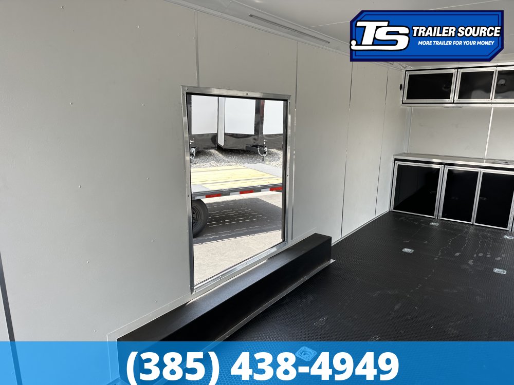 8.5x24 Look Vision Circuit Edition Enclosed Race Car Hauler Trailer - 7'6" Interior - 10K GVWR - .080 PolyCor, Alloy Wheels, Black Out Package, Escape Door, Finished Interior, Rear