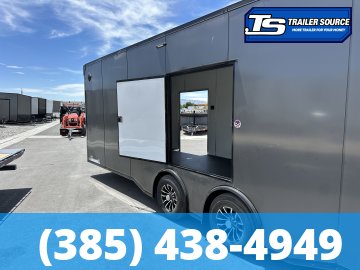 8.5x24 Look Vision Circuit Edition Enclosed Race Car Hauler Trailer - 7'6" Interior - 10K GVWR - .080 PolyCor, Alloy Wheels, Black Out Package, Escape Door, Finished Interior, Rear