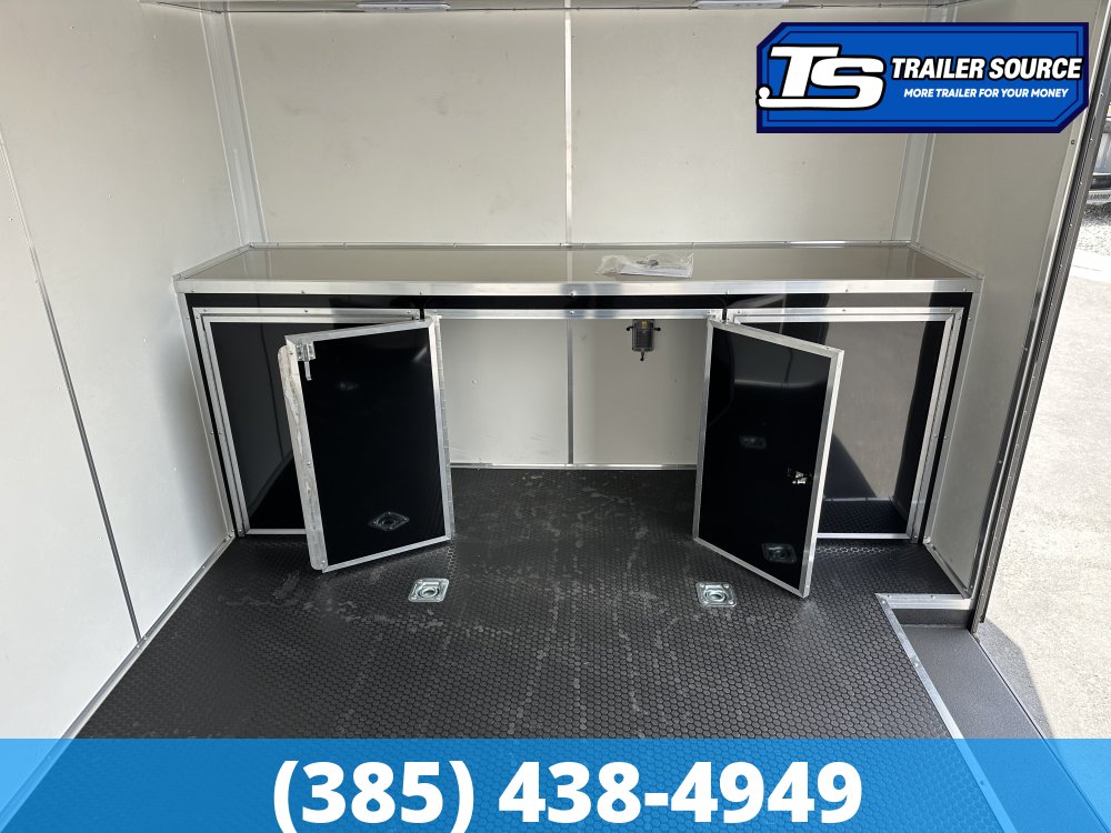 8.5x24 Look Vision Circuit Edition Enclosed Race Car Hauler Trailer - 7'6" Interior - 10K GVWR - .080 PolyCor, Alloy Wheels, Black Out Package, Escape Door, Finished Interior, Rear
