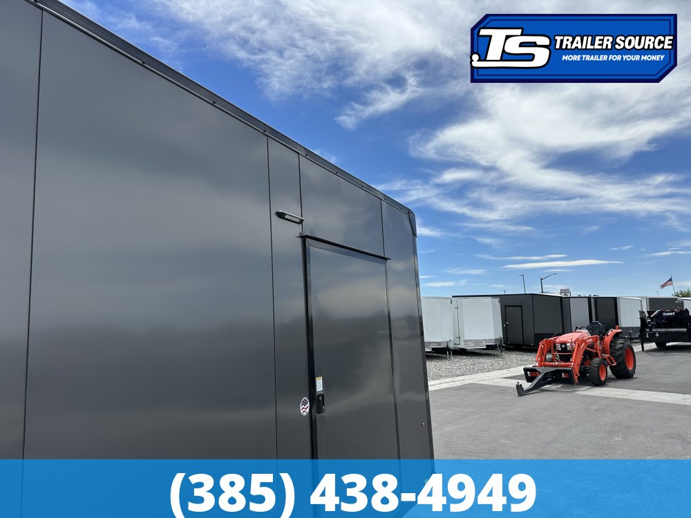 8.5x24 Look Vision Circuit Edition Enclosed Race Car Hauler Trailer - 7'6" Interior - 10K GVWR - .080 PolyCor, Alloy Wheels, Black Out Package, Escape Door, Finished Interior, Rear