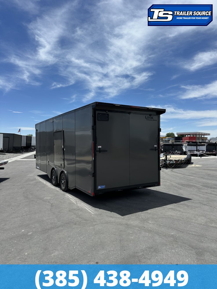 8.5x24 Look Vision Circuit Edition Enclosed Race Car Hauler Trailer - 7'6" Interior - 10K GVWR - .080 PolyCor, Alloy Wheels, Black Out Package, Escape Door, Finished Interior, Rear