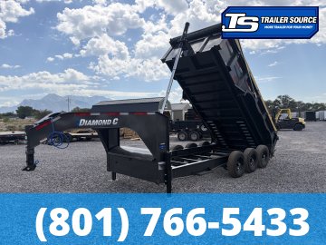 7x16 Diamond C LPT-GN 307 Pacesetter Pkg Gooseneck Dump Trailer - 32" Sides - 24K GVWR - 7 Gauge Floor and Walls