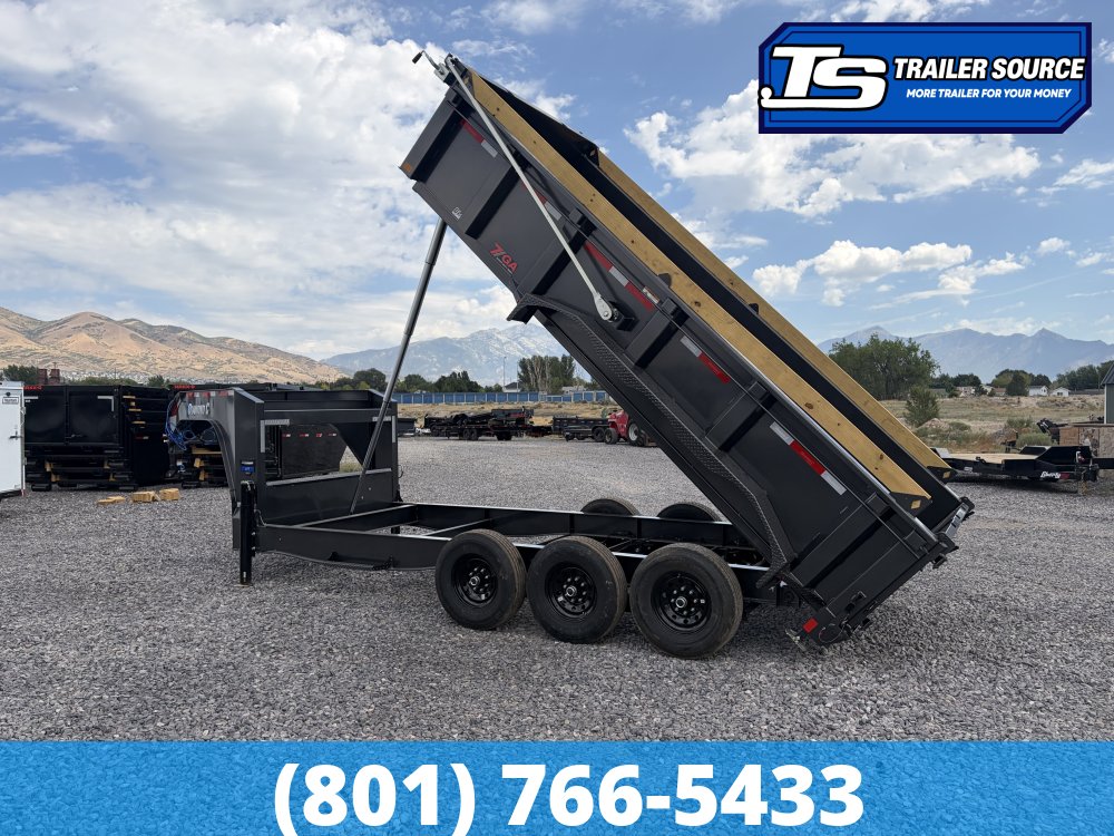 7x16 Diamond C LPT-GN 307 Pacesetter Pkg Gooseneck Dump Trailer - 32" Sides - 24K GVWR - 7 Gauge Floor and Walls