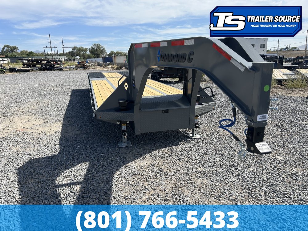 8.5x35 Diamond C FMAX-HDT 210 Gooseneck Hydraulic Dovetail Equipment Trailer - 25K GVWR - 14 Ply Tires, ABS Brakes