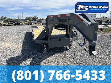 8.5x35 Diamond C FMAX-HDT 210 Gooseneck Hydraulic Dovetail Equipment Trailer - 25K GVWR - 14 Ply Tires, ABS Brakes