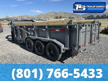 7x16 Diamond C LPT-GN 307 Pacesetter Pkg Gooseneck Dump Trailer - 32" Sides - 24K GVWR - Hydraulic Jack(s), Solar Panel