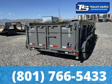 7x16 Diamond C LPT-GN 307 Pacesetter Pkg Gooseneck Dump Trailer - 32" Sides - 24K GVWR - Hydraulic Jack(s), Solar Panel