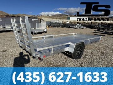 7x14 Bear Track BTU Aluminum Utility Trailer - 3.5K GVWR - Side Rails